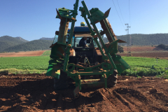 alomador vista trasera retraido